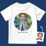 Custom Doctor School Inspiration T-Shirt for Girls - Premium Cotton DTG Personalized Photo Gift to Inspire Young Healers Girl's T-shirts www.customywear.com 3